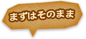 まずはそのまま