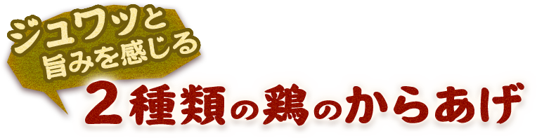 2種類の鶏のからあげ